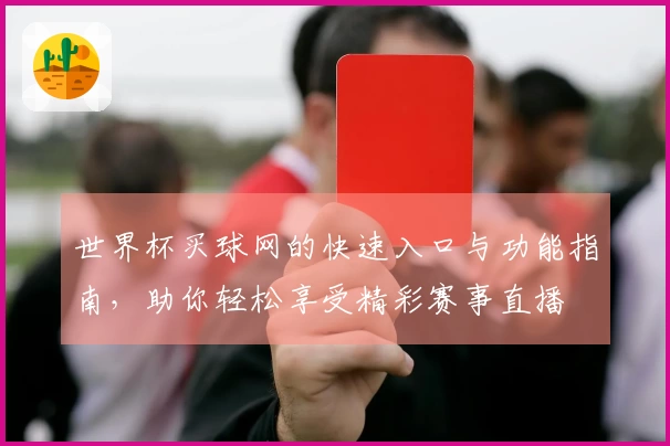 世界杯买球网的快速入口与功能指南，助你轻松享受精彩赛事直播